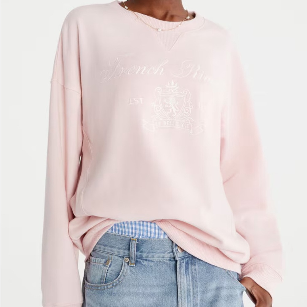 French Riviera Oversized Crew Sweatshirt